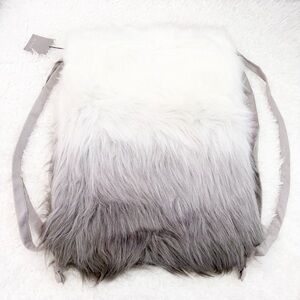 restoration hardware teen faux fur drawstring backpack